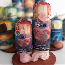 Load image into Gallery viewer, Manifestation Candle and Intention Candle, Spell Candles - Ritual Candles - Dressed -Love,Protection, Wealth, etc| witchcraft Supplies