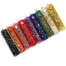 Load image into Gallery viewer, Handmade Beeswax Intention Candle Kit - 9 Manifestation Candle/Spell Candles with Attached Crystals for Love, Happiness, Protection & More for Rituals, Spells, Meditation, Manifesting and Wiccan Altar