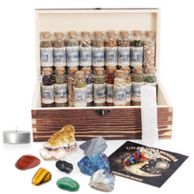 Load image into Gallery viewer, Witchcraft Kit Medium/Advanced| Witch Kit | Large Herbs for Witchcraft with Crystals Set