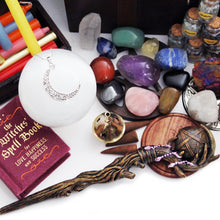 Load image into Gallery viewer, UnaLunaMoona Huge Witchcraft Kit | 236 Wiccan Supplies and Tools Witch Starter Kit Wiccan Altar Supplies w Book of Shadows
