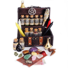 Load image into Gallery viewer, UnaLunaMoona Witchcraft Kit | 39 Wiccan Supplies and Tools | Witch Starter Kit | Wiccan Altar Supplies