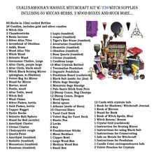 Load image into Gallery viewer, UnaLunaMoona Huge Witchcraft Kit | 236 Wiccan Supplies and Tools Witch Starter Kit Wiccan Altar Supplies w Book of Shadows