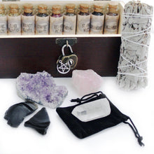 Load image into Gallery viewer, UnaLunaMoona Witchcraft Kit Box Altar Supplies Wiccan Pagan Kit #2