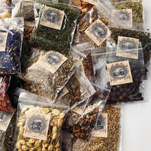 Load image into Gallery viewer, Witchcraft Herbs Kit | 60 Herbs for Witchcraft | Hoodoo Herb and Root Magic | Witch Herbs | Rituals | Wiccan Herbs | Dried Herbs and Flowers for Spells | Spell Kit Supplies Set | Herb Sampler Kit