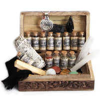 Load image into Gallery viewer, witchcraft kit with witchcraft herbs for wiccan pagan eclectic starter altar kit