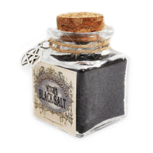 Load image into Gallery viewer, Wicca Black Scrying Mirror Kit | Black Mirror for Scrying w Black Salt Wicca Herbs + Book of Shadows | Scrying Tools