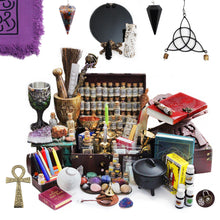 Load image into Gallery viewer, UnaLunaMoona Huge Witchcraft Kit | 236 Wiccan Supplies and Tools Witch Starter Kit Wiccan Altar Supplies w Book of Shadows