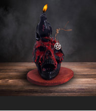 Load image into Gallery viewer, Banishing Candle | Intention Candle |Ritual Candles | Witchcraft Candles W/coffin nail+Obsidian x Banishing Negative Entities,Breaking Hexes
