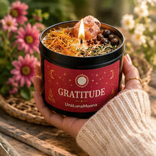 Load image into Gallery viewer, Intention Candles | Crystal &amp; Botanical Wellness Candles | Handcrafted Soy Candles
