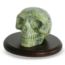 Load image into Gallery viewer, Crystal Skull made of Serpentine - Handmade and Charged - Altar Supplies
