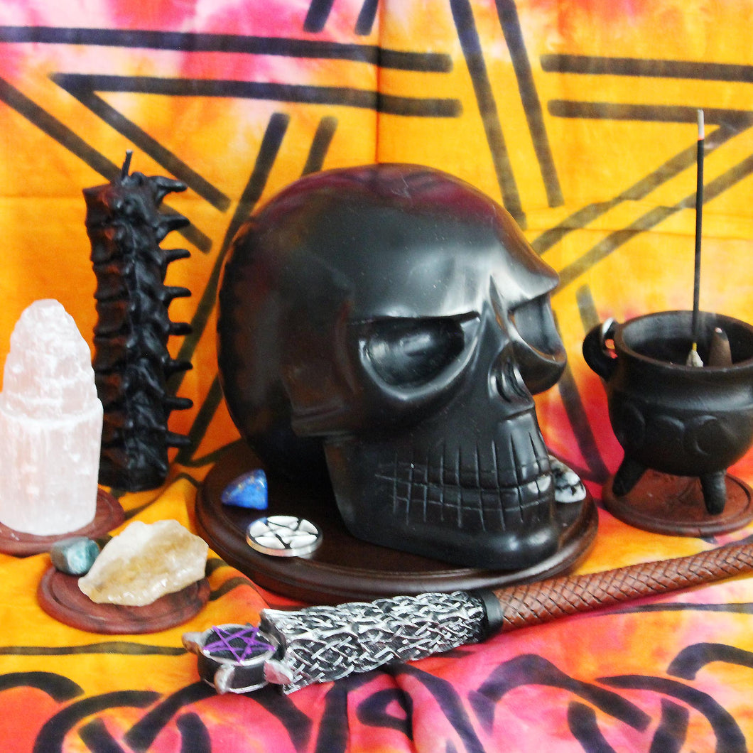 Crystal Skull made of Onyx - Handmade and Charged - Altar Supplies