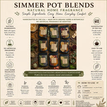 Load image into Gallery viewer, Simmer Pot Kit | Home Fragrance | Stovetop Potpourri | Housewarming Gift | Natural Home Scent | Cozy Simmering Pot | Organic Botanical Blend

