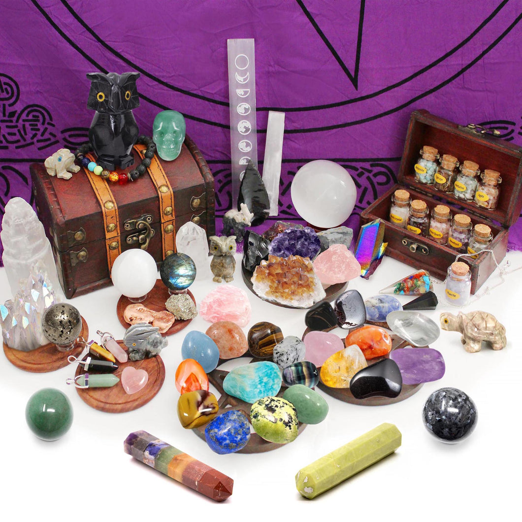 Mystery Crystals Box for Witches. Full of Stones