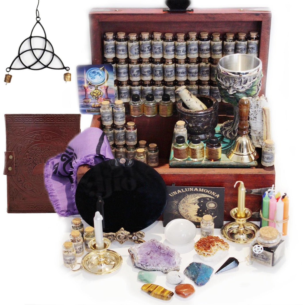 UnaLunaMoona Huge Witchcraft Kit  116 Wiccan Supplies and Tools Witch