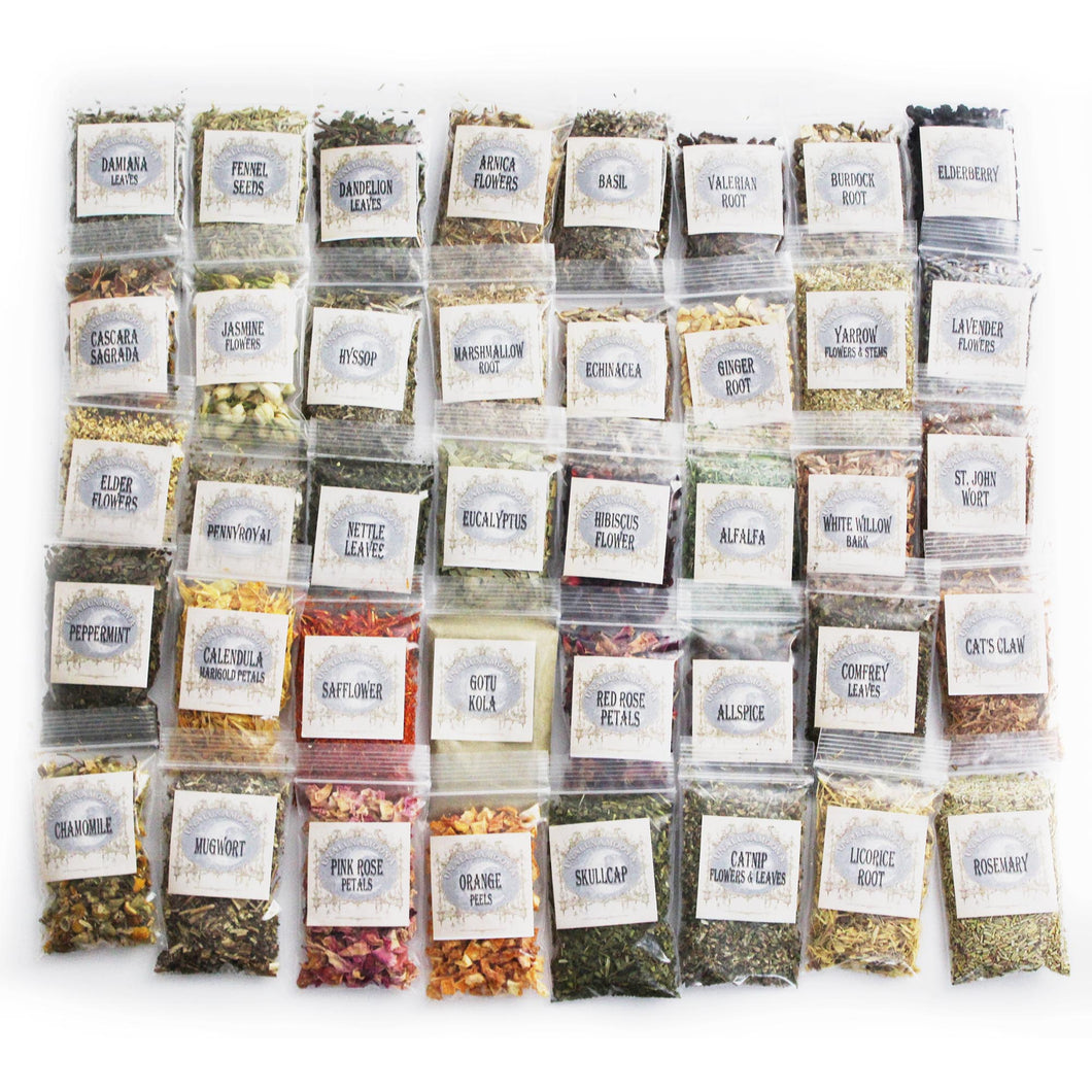 UnaLunaMoona Witchcraft Herb Kit. Set of 40 Witchcraft Herbs