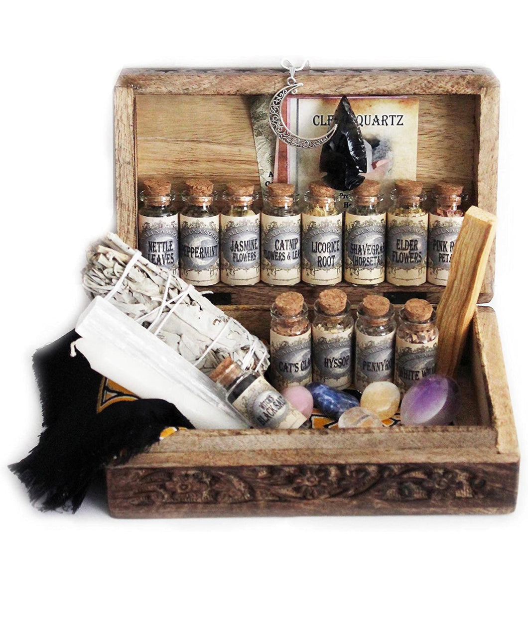 witchcraft kit with witchcraft herbs supplies tools for wiccan witch pagan hoodoo alters kit
